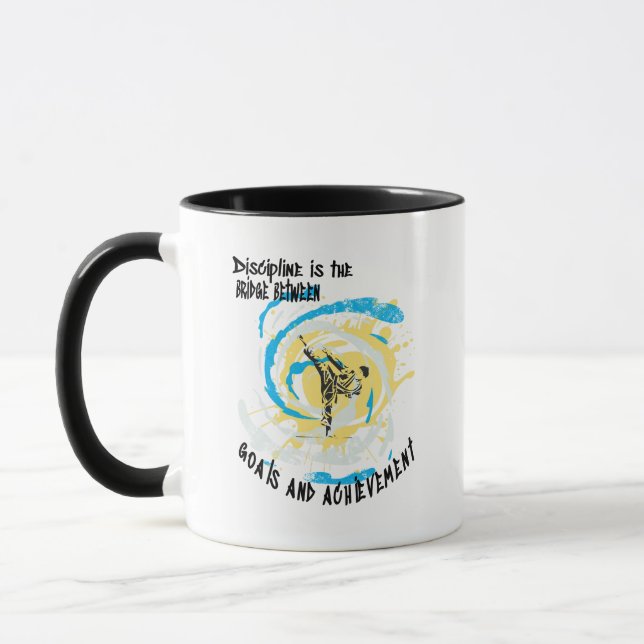 Discipline ist die Brücke zwischen Kampfkünsten Tasse (Links)