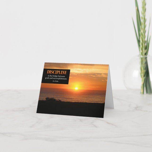 Discipline Motivierend Note Card Karte (Vorderseite)