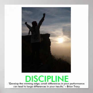 DISCIPLINE motivierend Plakat