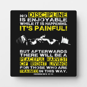 DISCIPLINE - Squat Workout Motivierend Fotoplatte