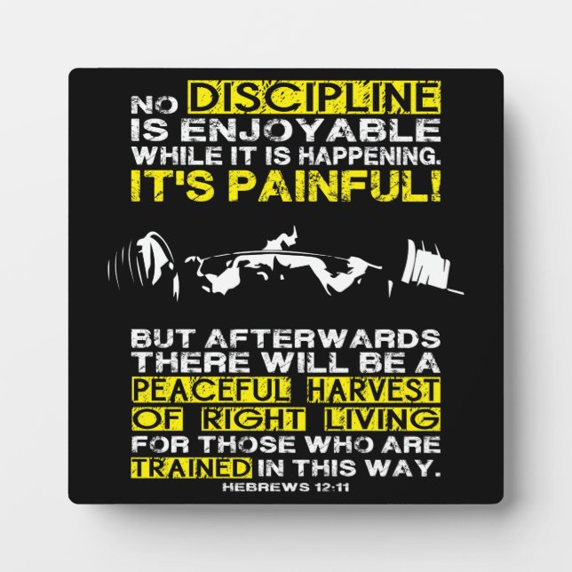 DISCIPLINE - Squat Workout Motivierend Fotoplatte (Vorderseite)