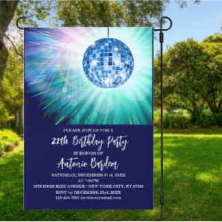 Disco 21. Geburtstagsparty Einladung