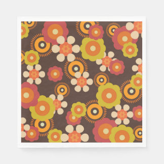 Disco 70er 60er Retro Blume Pop Kultur Serviette