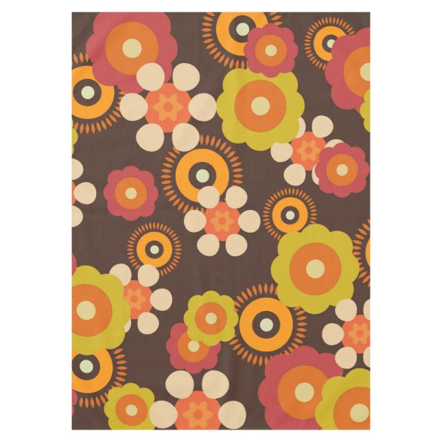 Disco 70er 60er Retro Blume Pop Kultur Tischdecke (Vorderseite)