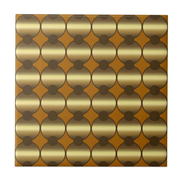 Disco 70er 60er Retro Mod Pop Culture Fliese (Vorderseite)