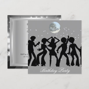 Disco 70er Geburtstag Party Einladung