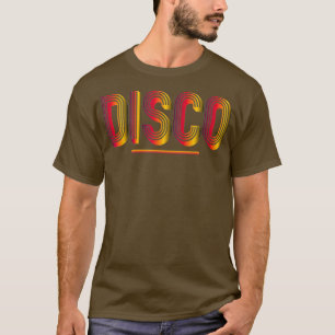 Disco 70er Jahre Stil Flashendes Licht  Vintage Di T-Shirt