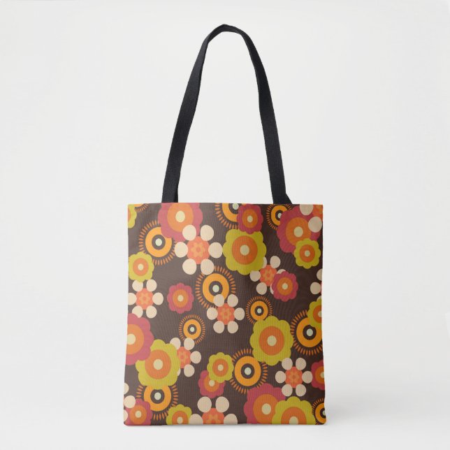 Disco 70s 60s Retro Flowers Pop Culture Tasche (Vorderseite)