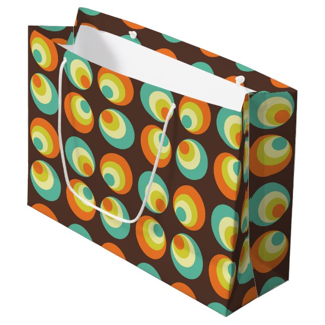 Disco 70s 60s Retro Pop Culture Große Geschenktüte (Vorderseite Schrägansicht)