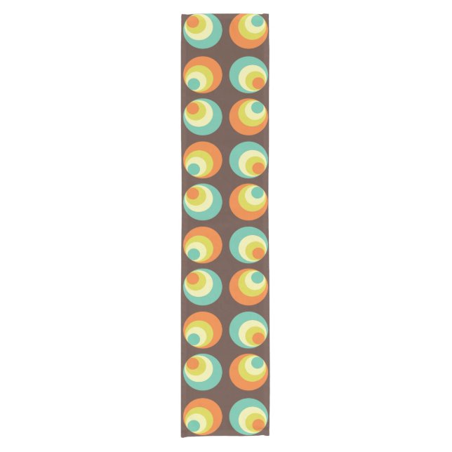 Disco 70s 60s Retro Pop Culture Kurzer Tischläufer (Vorderseite)