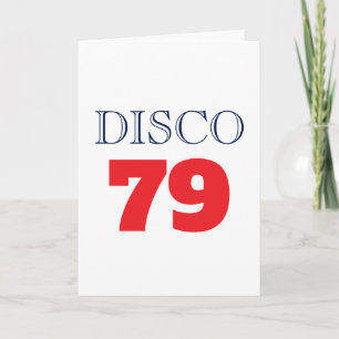 Disco 79 Pop Art Musik Unterhaltung Retro Karte