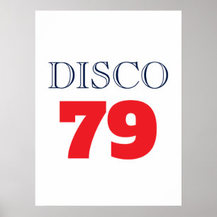Disco 79 Pop Art Musik Unterhaltung Retro Poster