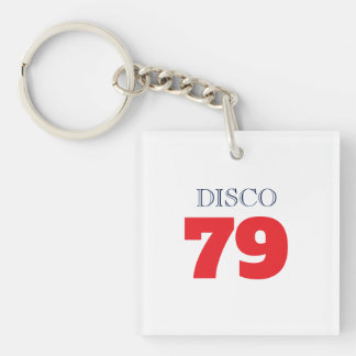 Disco 79 Pop Art Musik Unterhaltung Retro Schlüsselanhänger