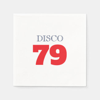 Disco 79 Pop Art Musik Unterhaltung Retro Serviette