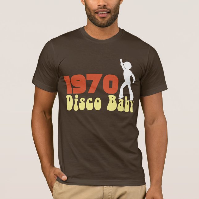 DISCO Baby grafisches RETRO GEBURTSTAG T-Shirt (Vorderseite)