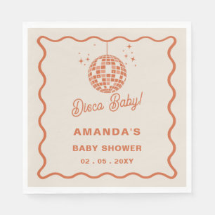 Disco Baby Retro Groovy Disco Kinderdusche Serviette