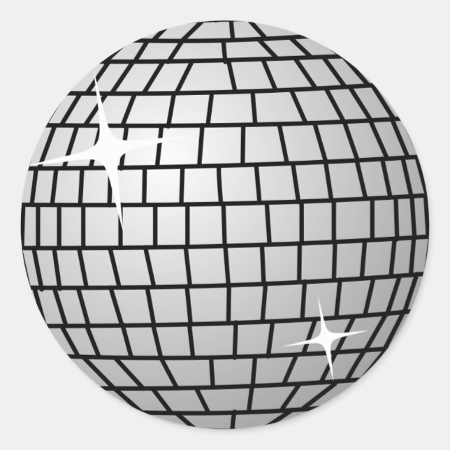 Disco-Ball-Aufkleber (rund) Runder Aufkleber (Vorderseite)