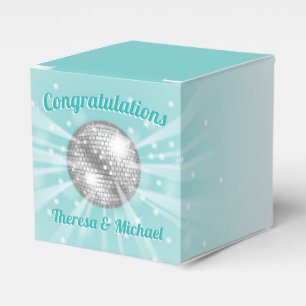 Disco Ball Baby Dusche Groovy Blue Boy Geschenkschachtel
