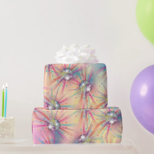 Disco Ball Baby Dusche Groovy Pastel Rainbow Geschenkpapier