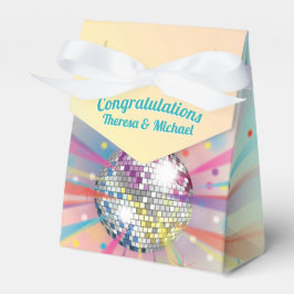Disco Ball Baby Dusche Groovy Pastel Rainbow Geschenkschachtel
