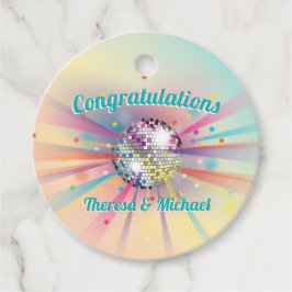 Disco Ball Baby Dusche Regenbogen Geschenkanhänger