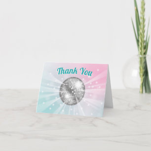 Disco Ball Baby Shower Groovy Vielen Dank Dankeskarte