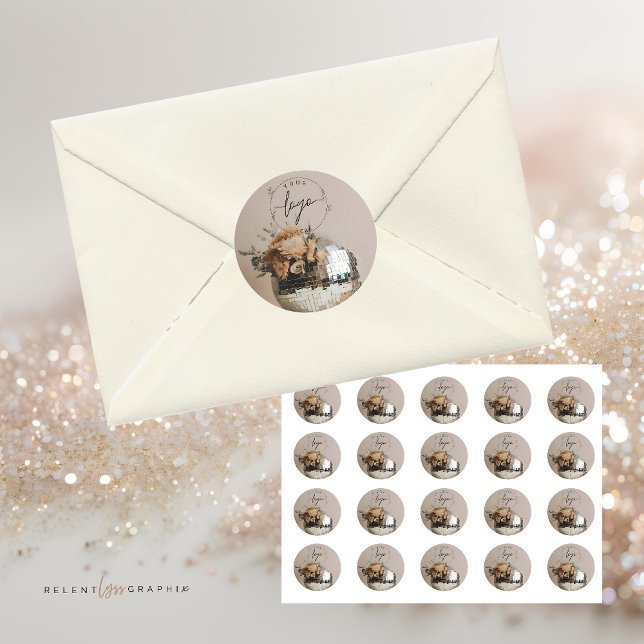 Disco Ball | Blumen |Ästhetik Runder Aufkleber (Von Creator hochgeladen)