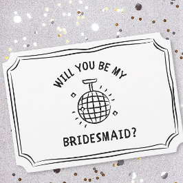 Disco Ball Bridesmaid Vorschlag | Spaß, Trendy, Ch Karte
