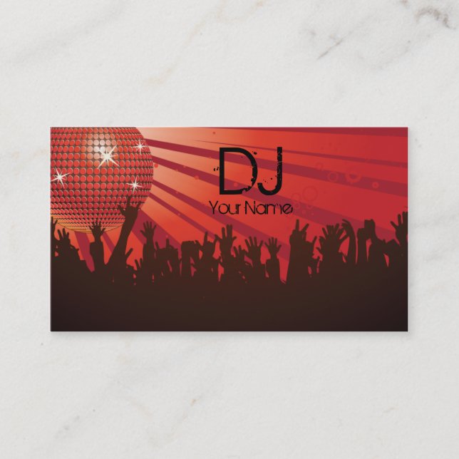 Disco Ball - Carte de visite DJ (Devant)