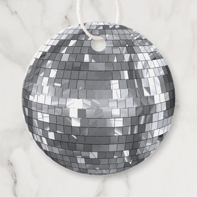 Disco Ball Christmas Merry Vibes Geschenkanhänger (Vorderseite)