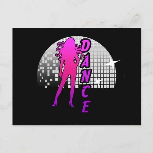 Disco Ball Dancer. Postkarte (Vorderseite)