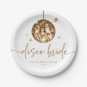 Disco Ball Disco Brautparty Pappteller