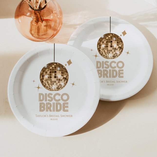 Disco Ball Disco Brautparty Pappteller (Von Creator hochgeladen)