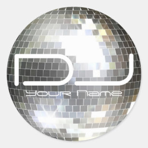 Disco-Ball DJ-Aufkleber Runder Aufkleber