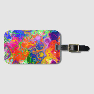 Disco Ball Electricity Fluid Art Gepäckanhänger
