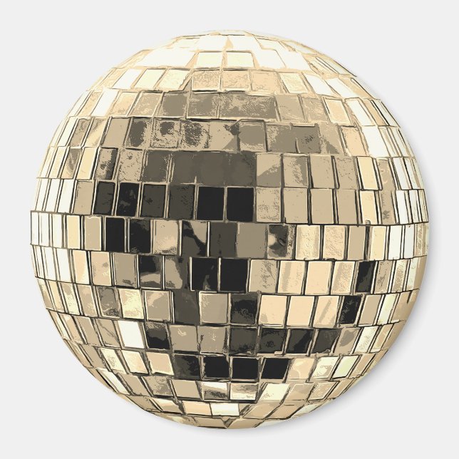 Disco Ball - Gold Magnet (Vorne)