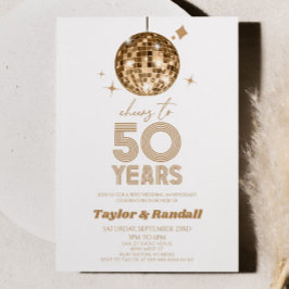 Disco Ball jubelt bis 50 Jahre Hochzeitsjubiläum Einladung