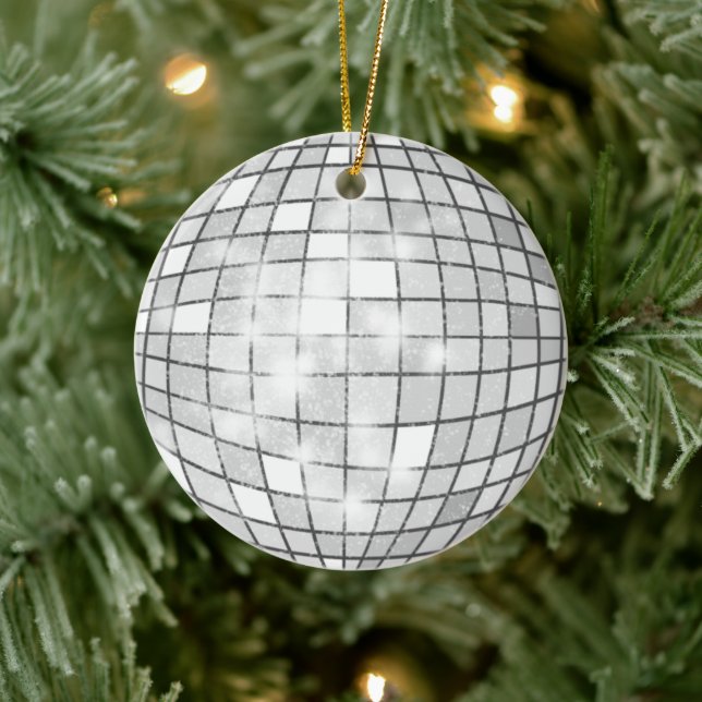 Disco Ball Keramik Ornament (Baum)