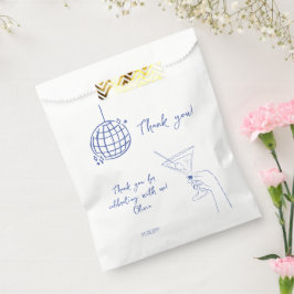 Disco Ball Retro Geburtstagscocktail danke Geschenktütchen