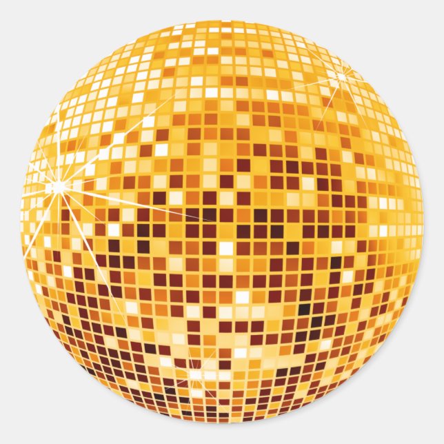 DISCO BALL RUNDER AUFKLEBER (Vorderseite)