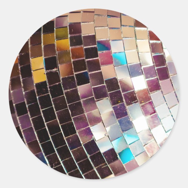 Disco Ball Runder Aufkleber (Vorderseite)
