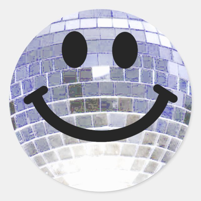 Disco Ball Runder Aufkleber (Vorderseite)