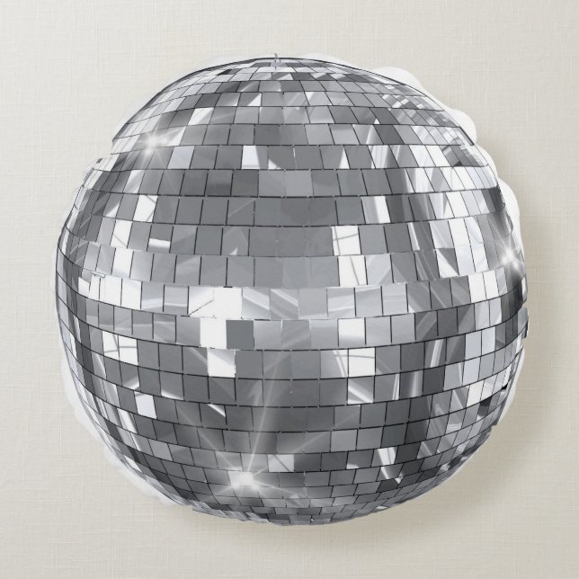 Disco Ball Rundes Kissen (Vorderseite)