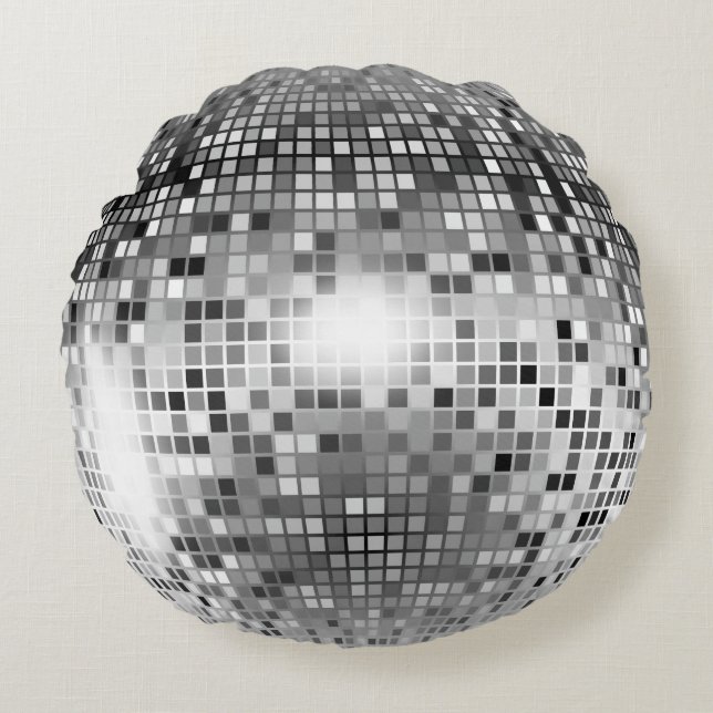 Disco Ball Rundes Kissen (Vorderseite)