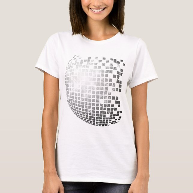 Disco-Ball-Spaß-Retro T - Shirt (Vorderseite)