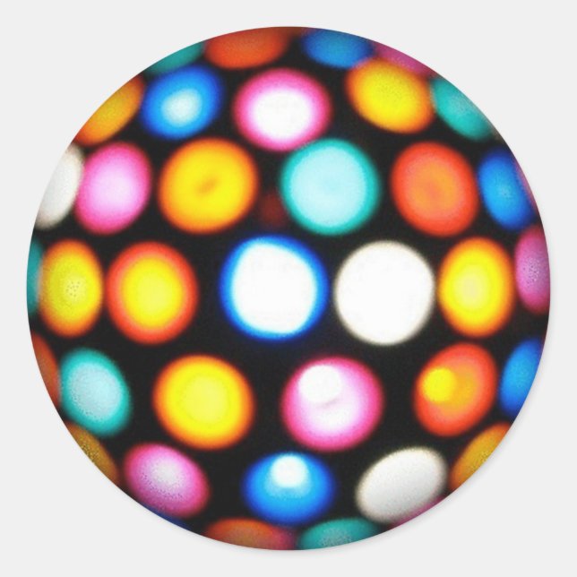 Disco-Ball-Sticker Runder Aufkleber (Vorderseite)