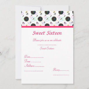 DISCO BALL SWEET 16 INVITATION PARTI
