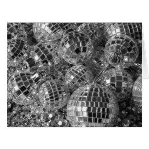 Disco-Ball verziert Schwarzweiss-Foto-Feiertag