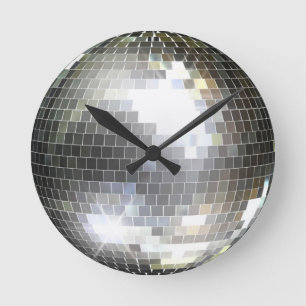 Disco-Ball-Wanduhr Runde Wanduhr