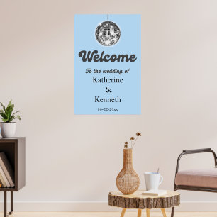 Disco Balls Begrüßung Poster